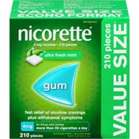 Nicorette Gum, Ultra Fresh Mint 4 mg - 210 ea