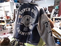 XL Cowboys Super Bowl Leather Jacket