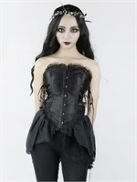 Black Gothic Corset Lace Bandage Women's Lolita