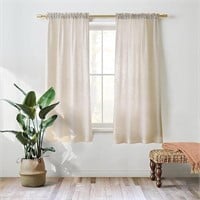 Valea Home Linen Curtains Panel 63 inch Long
