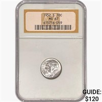 1952-S Roosevelt Dime NGC MS67