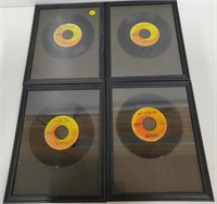4 Framed Beatles Records