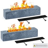 2 Pieces Large Rectangle Tabletop Fire Pit