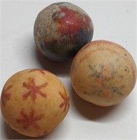 Antique Hand Painted Marbles