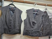 NEW 3 Simon Chang Grey Vests Sz 14 Ladies