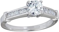 Decadence Sterling SIlver 6mm Round Cut Engagement