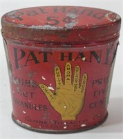 Pat Hand Globe Tobacco Tin