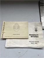V  ok brace 1984 Maserati Biturbo owners manual