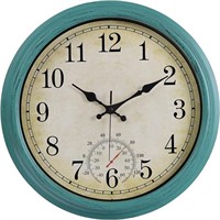 16 Inch Large Outdoor Clock, Waterproof Wall