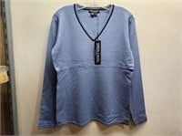NEW Simon Chang Light Blue Ladies Sweater Sz LT