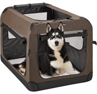 NEW-$113 Folding Soft Dog Crate, 3-Door Portable
