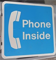 Phone inside Flange sign 18in x 18in.