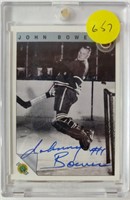 Johnny Bower Autographed Card