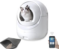 $343  Self Cleaning Cat Litter Box (White)