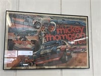 Vintage Mickey Thompson Tires framed cardboard