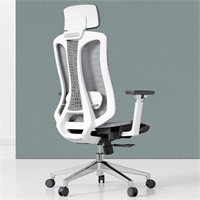 Mesh Office Chair with 3D Armrests, White