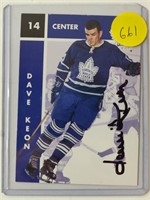 Dave Keon Autographed Card