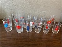 Large Lot of Small Branded Beer Glasses