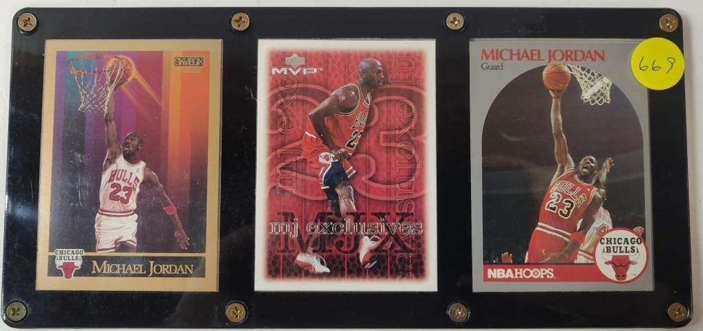 Michael Jordan 3 Card Display