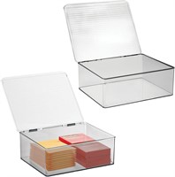 Gray/Clear Box 11.3 x 13.3 x 5, Pack of 2