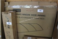 polycarbonate  window door awing 120x40”