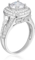 DECADENCE Sterling Silver 8mm Round Cut Cubic Zirc