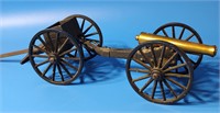 Mini Cast Iron & Brass Civil War Field Gun, Limber
