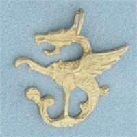 Dragon Pendant in 14k Yellow Gold