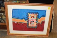 Southwestern Framed Art 32" x 40" "Stand Up, Stand