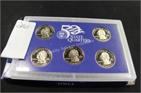 2003 US mint state quarter proof set (display)