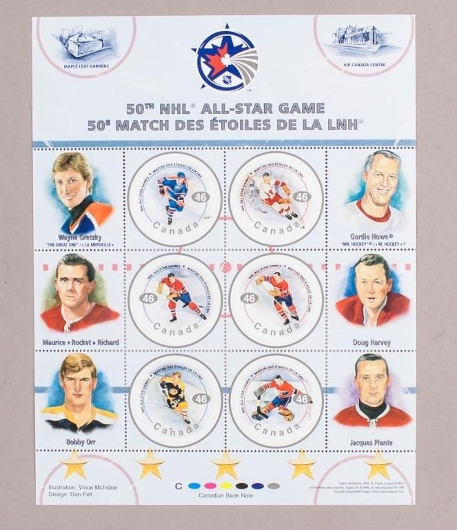 2000 50th NHL ALL-STAR GAME Stamp Sheet