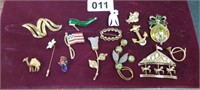 LOT OF ESTATE JEWELRY PINS