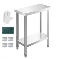 HXCFYP Stainless Steel Table for Prep & Work 24 x