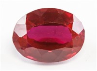 12.90ct Oval Cut Blood Red Natural Ruby GGL