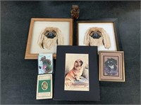 Framed Pictures of Dogs, etc.