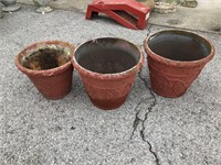 (3) Large Outdoor Planters