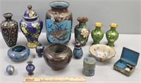 Cloisonne Vases & Lot Collection