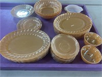 31 Pieces of Fire King Peach Lustre Dinnerware
