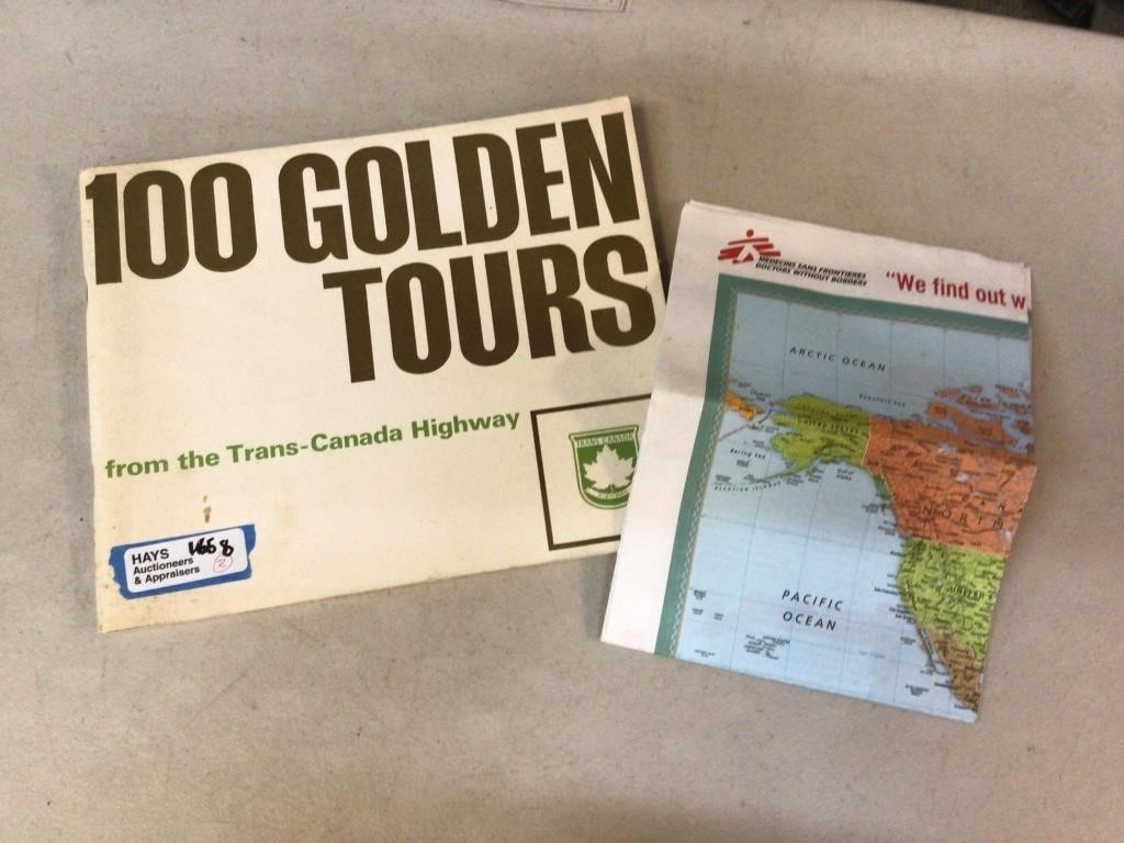 Vtg Canadian Map Book w/Map