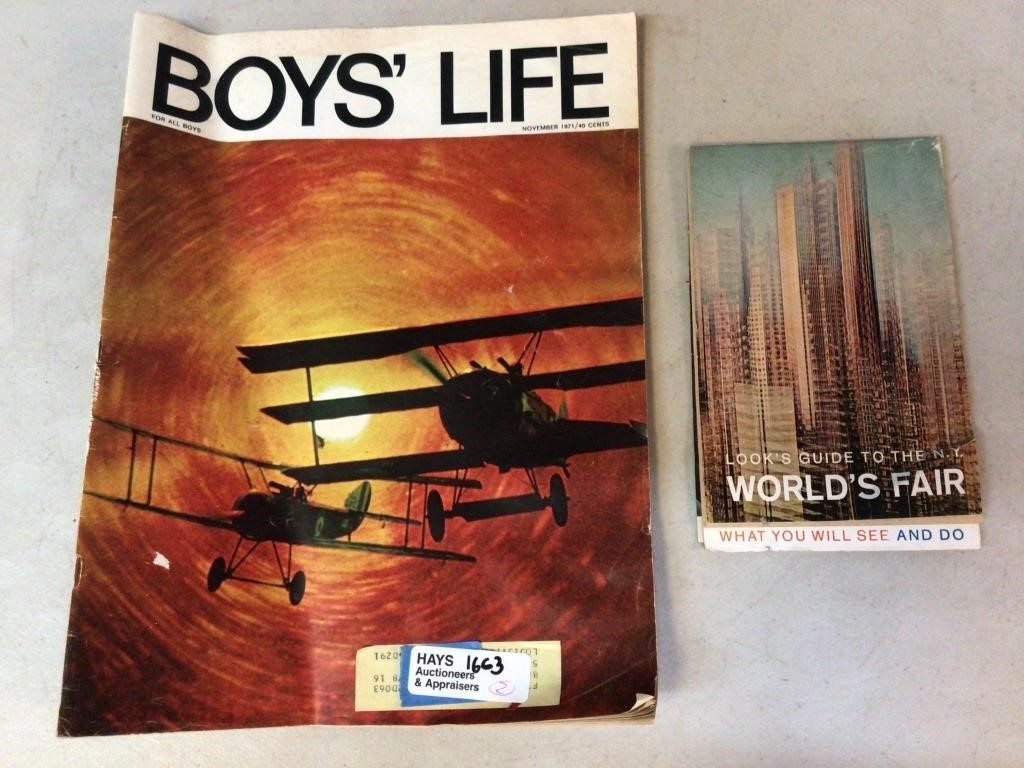 1971 Boys' Life Mag.  & 1963 NY World's Fair Guide