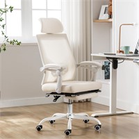 Qulomvs Mesh Ergonomic Office Chair with Footrest