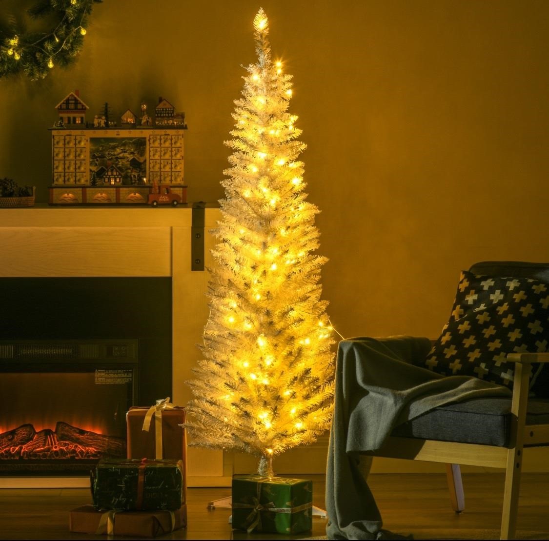 5ft Pencil Christmas Tree, Slim Artificial