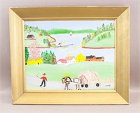 Canadian Oil on Board Signed Maud Lewis