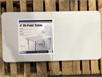 4ft Plastic Folding Table Metal Legs
