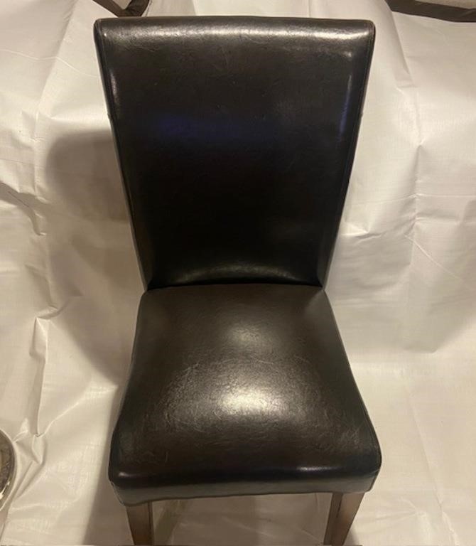 Faux Leather Parsons Chair