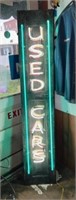 Used Cars Mounted Neon Sign
