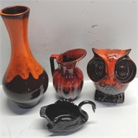 Vases, Coin Bank, Etc Incl Blue Mountain Pottery