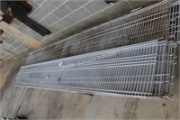 skid of wire shelving (outside)