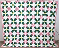 Green & _Pink Flower Quilt