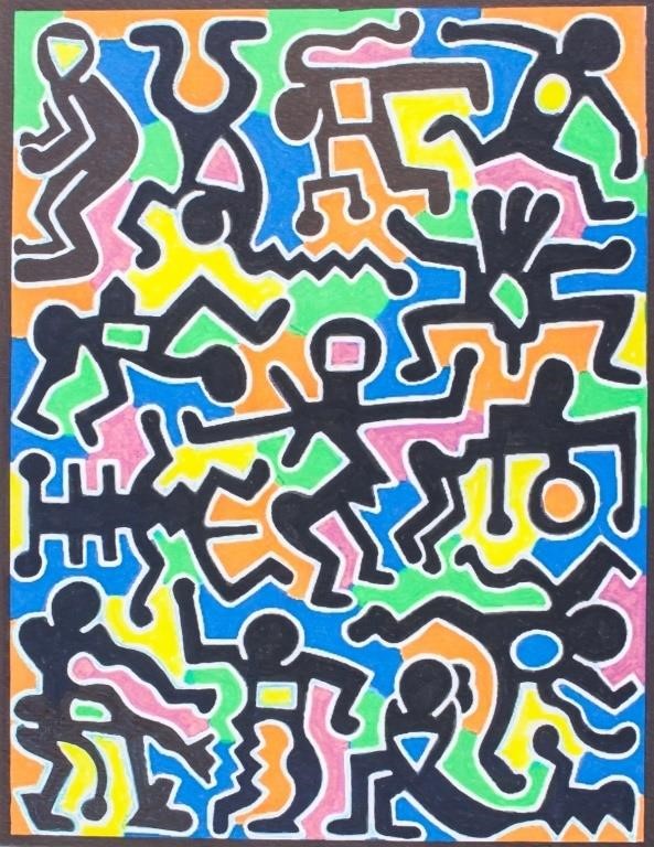 American Litho on Paper Signed Keith Haring '89